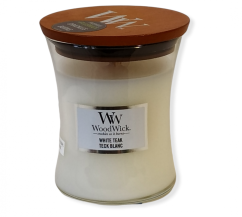 Woodwick Vonná sviečka 85 gr Biely teak