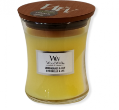 Woodwick Vonná sviečka 85 gr Citrónová tráva a ľalia