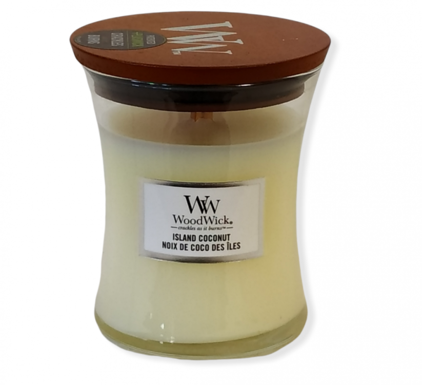 Woodwick Vonná sviečka 85 gr ostrovný kokos