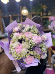 Pastel Bouquet with Pink Ranunculus
