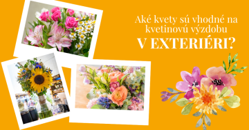 Kvetinová výzdoba letnej oslavy v exteriéri