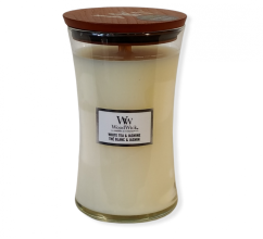 Woodwick Vonná Sviečka 257 g White Tea and Jasmine