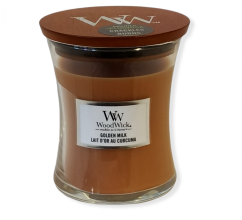 Woodwick Vonná sviečka 85 gr Zlaté mlieko