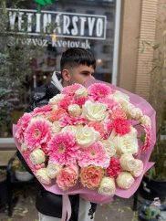 Delicate Bouquet with Pink Gerberas